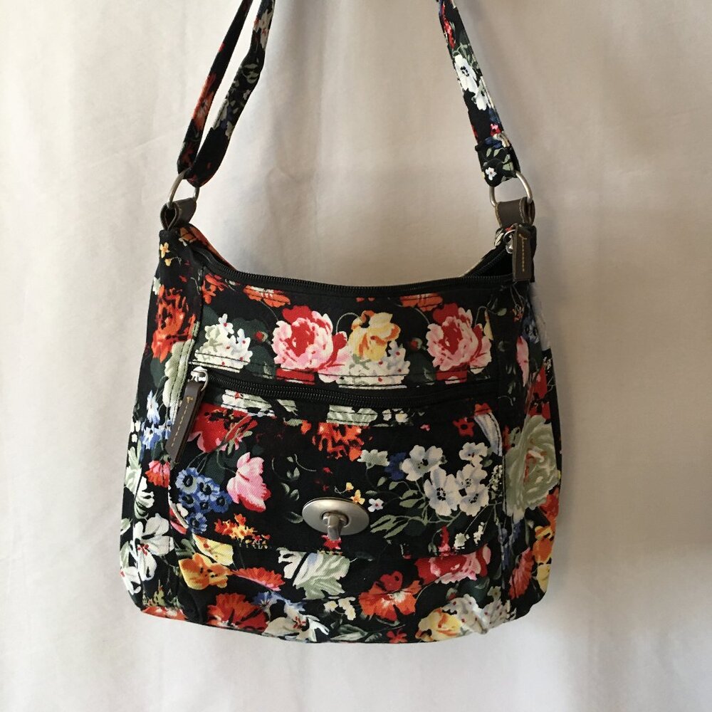Floral Print Fabric Shoulder Bag